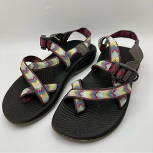 Chaco Womens Z/1 Classic Sandals W 8 Multi Strap Toe Post Comfort Footbed Aztec